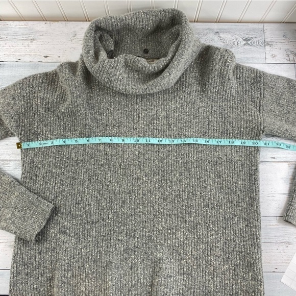 Madewell Women’s Donegal Heathered Gray Convertible Turtleneck Sweater Sz Small - Picture 9 of 13